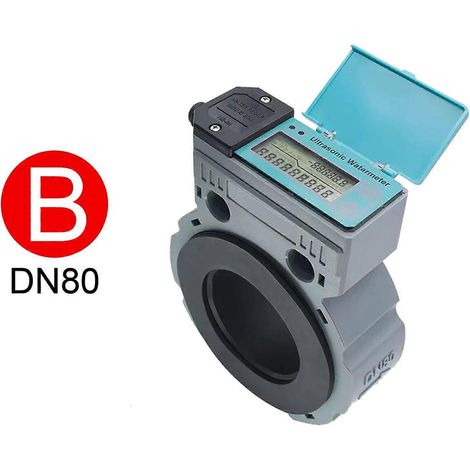 Compteur d'eau à ultrasons DN100mm 4 pouces, alimentation par batterie, débitmètre d'eau numérique IP68 B DN80 (1/5)