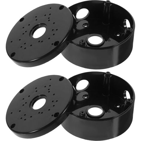 Boîte de Jonction Étanche Noire en Pp 2 Pièces, Diamètre 10mm, Construction Robuste Espace D'étanchéité pour Câbles de Caméra de Sécurité Extérieure (1/5)