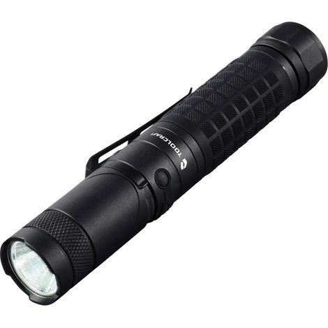 TOOLCRAFT  LED Handlampe mit Magnethalterung, verstellbar, mit Gürtelclip, Große Reichweite akkubetr