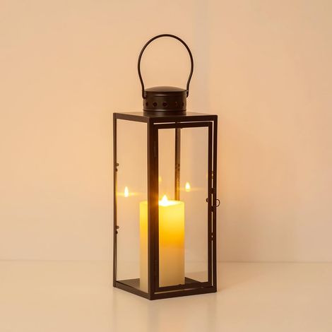 Lanterne décorative pour l'extérieur - Résistant aux intempéries : 35 cm - Lanterne d'extérieur comme balcon, jardin, décoration funéraire, cimetière, bougeoir moderne - Décoration de table (1/5)