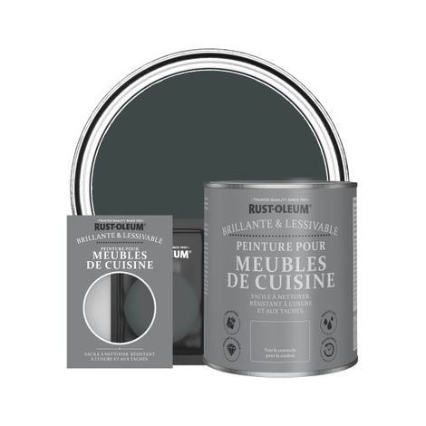 Peinture pour Meubles de Cuisine, Finition Brillante - Sable Noir (1/2)