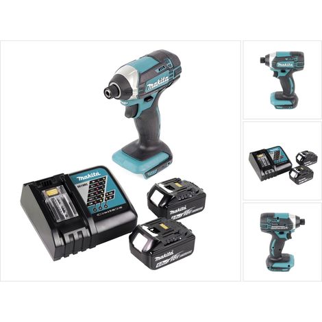 Makita DTD 152 RG Akku Schlagschrauber 18 V 165 Nm + 2x Akku 6,0 Ah + Ladegerät
