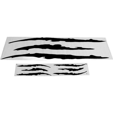 2Pcs Griffure de Chat Autocollant Capot Voiture Décor Noir Universel Sticker Moto Auto (1/5)