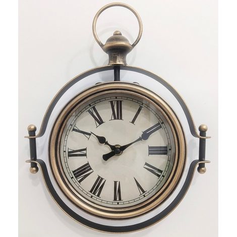 27cm Wall Clock for Living Room/Hallway/Dining Room - Metal - L5 x W25 x H27 cm