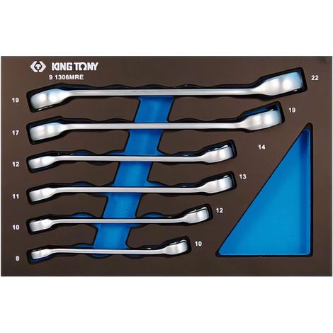 Clé à tuyauter 6 pans métriques 8-22mm – Module mousse + PP – Pour espaces confinés – Précision et durabilité – King Tony (1/5)