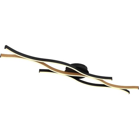 Globo - plafón - Geronimo - negro - metal - LED - 67206DW