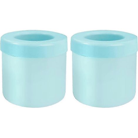 Moule à glaçons cylindrique en silicone (lot de 2), machine à glaçons 3D, facile à presser, anti-stress, pour réfrigérateur et usage extérieur. (1/5)