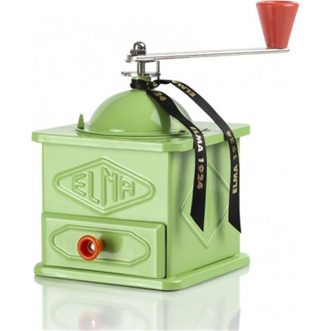 Macinacaffè Elma realizzato in lamiera color verde lime