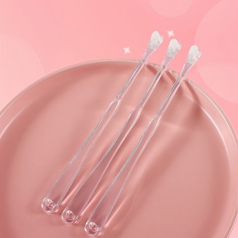 Brosse à dents pour animaux avec poils souples individuels — Brosse transparente, conçue pour les petits chats et chiens — Brosse de nettoyage interdentaire — Lot de 3 (1/5)
