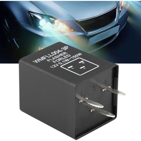 EP28 3-poliges 12V-Blinkerrelais für LED-Blinker, mit Anti-Bug-Decoder, fahrzeugkompatibel, mit integriertem Widerstand, stabilem Signal, LED-Lampe, 1 Stück (1/5)