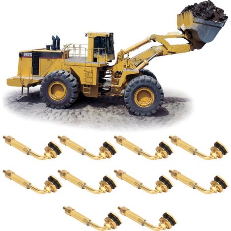 EM-Reifenventil, großer Durchmesser 60–80 mm, 45° (Verkauf im 10er-Pack). Geeignet für schwere Lader (Modell: TRJ650-03). (1/5)