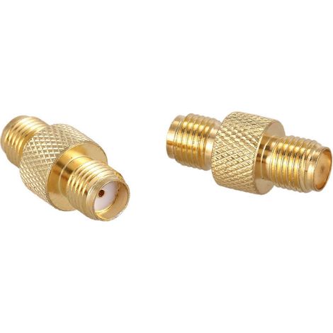 Adaptateur coaxial RF SMA femelle-femelle 4X, type droit, plaqué or. (1/5)