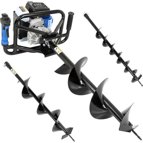 Hyundai Tarière Thermique Essence 56 cm3 2 Temps - 3 Forets 100/150/200 mm, Trous de Poteaux (1/5)