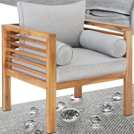 Fauteuil de jardin avec structure en bois capacité 120 kg (1/5)