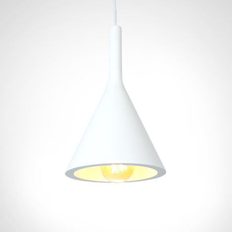 Paco Home Pendelleuchte, E27, Lampe Für Wohnzimmer Esszimmer Küche, Höhenverstellbar Gips-Weiß, ohne Leuchtmittel