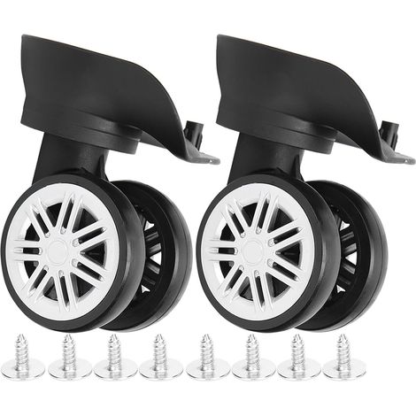 1 Pair Luggage Wheels Muted Double Row Large Wheel Outdoor Box Code Suitcase Suitcase Accessories, Default (1/5)