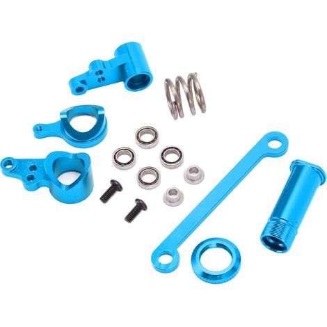 Kit d'assemblage de fusée de direction en alliage d'aluminium pour voitures, camions et crawlers RC LC RACING 1/14 (bleu) (1/5)