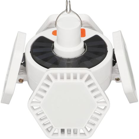 Lampe solaire LED à 4 feuilles pour le camping, lampe de tente d'urgence extérieure et lampe de recharge mobile (1/5)