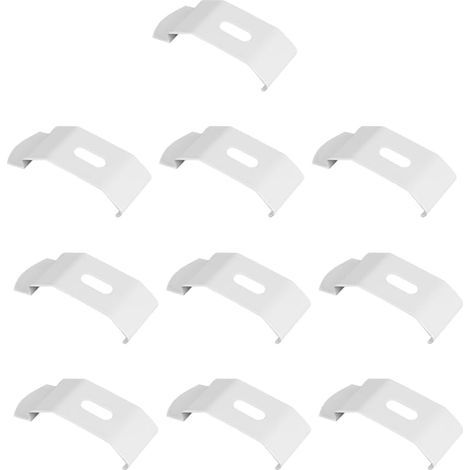 10 supports de fixation supérieurs pour stores verticaux. Matériel de montage réglable de qualité professionnelle pour une installation facile et un maintien sécurisé. Compatible avec les rails princi