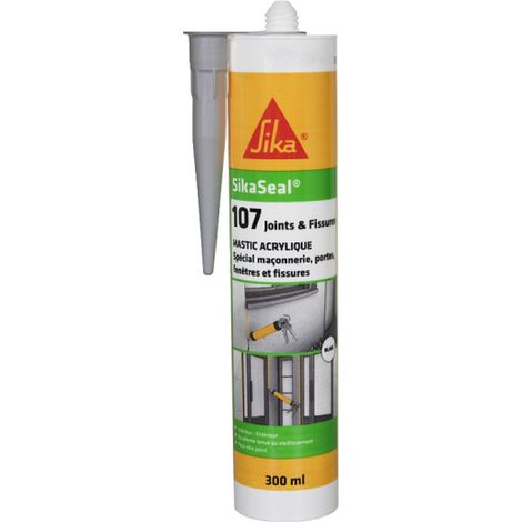 Sika – Mastic acrylique pour joints et fissures – Gris – 300ml – Résistant aux intempéries – Application intérieure et extérieure