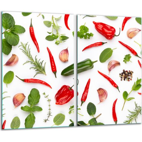 Tagliere in vetro 2x 30x52 fiori (1/5)