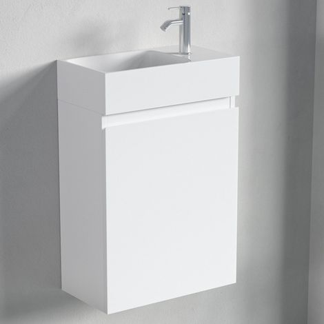 LOMAZOO Meubles de toilettes, blanc brillant - Meubles WC -