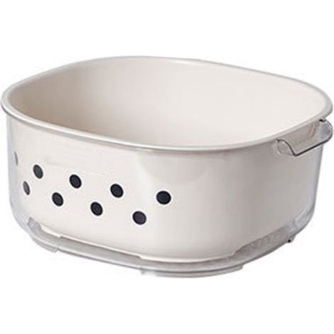 Panier de Lavage à Fruits Double Étage Léger et Résistant pour Cuisine [Mano Édition] Simple Moderne (1/5)