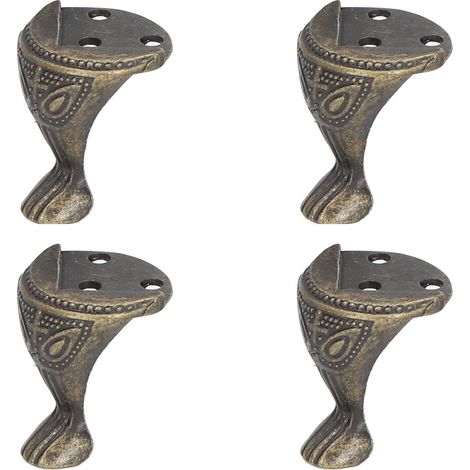 Lot de 20 protège-pieds de meubles vintage - Durables et robustes, adaptés aux pieds décoratifs de lits, canapés et armoires (1/5)