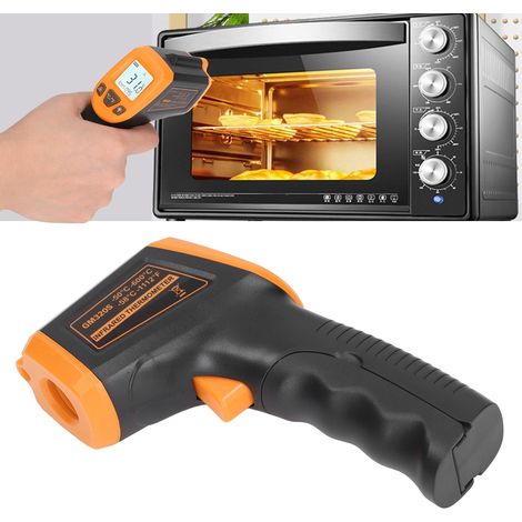 Thermomètre infrarouge industriel sans contact de haute précision, thermomètre électronique, orange. (1/5)