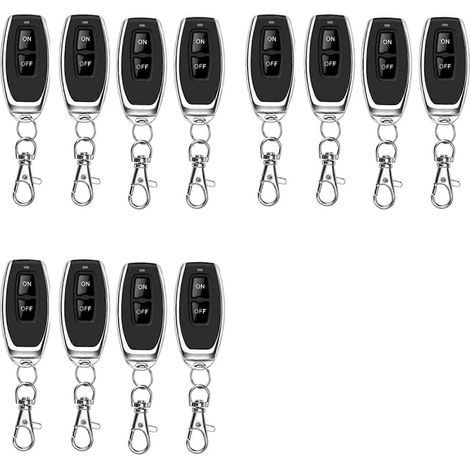 Lot de 12 interrupteurs de télécommande sans fil RF 433 MHz pour relais 220 V 30 A, éclairage, pompe à poussière, moteur, ventilateur et plus encore. (1/5)