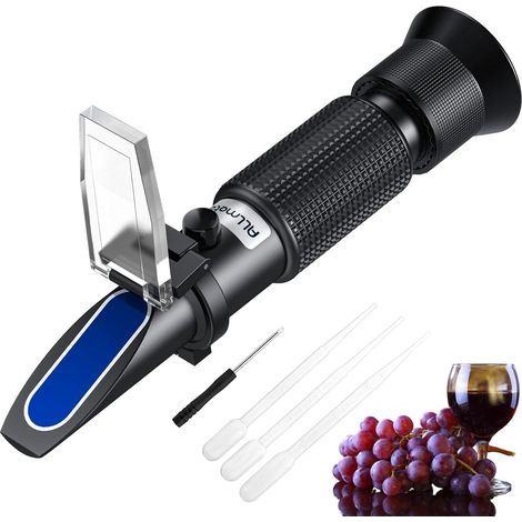 Sugar Refractometer, Brix Scale 0-40%, Alcohol 0-25%, ATC 10-30°C, Home Winemaking (1/5)