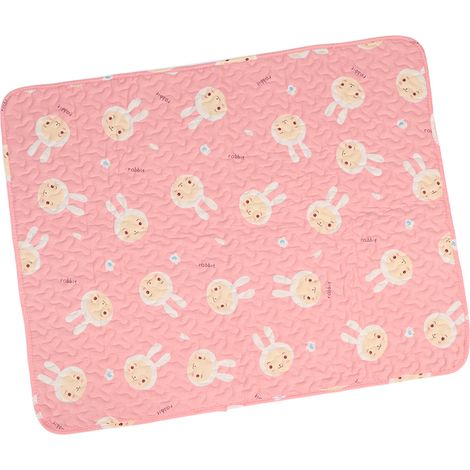 Tapis de couchage pour animaux de compagnie en coton doux, super absorbant, chaud et confortable, antidérapant, idéal pour le printemps et l'automne (lapin). (1/5)