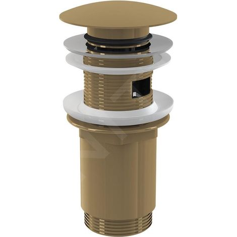 Bonde pour lavabo clic-clac 5/4 ' Avec trop-plein, Gold brossé (A392-G-B) (1/3)