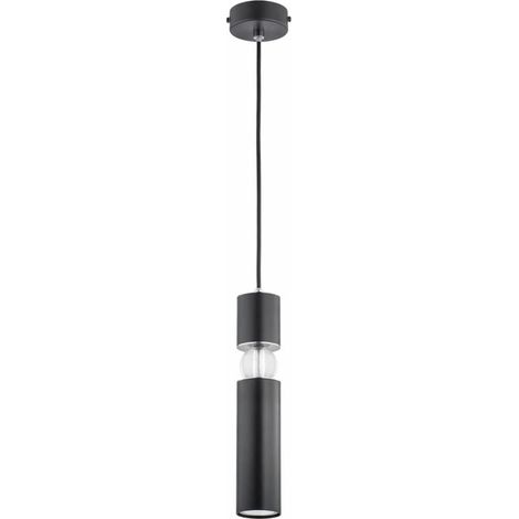 Suspension décorative noire en métal, forme tube, 1xGU10 15 W FOSTER Alfa (1/3)