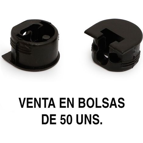 HERRAJES ALK soporte cazoleta luna. a presión. acabado. acabado negro