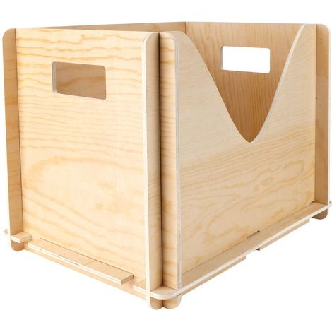 Boîte de rangement en bois brut pour loisirs créatifs, objets de collection et décoration intérieure (1/5)