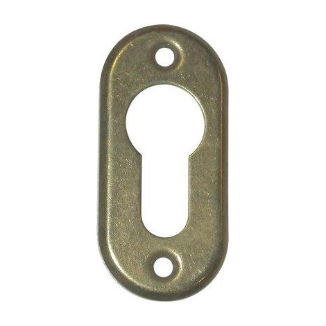 MOSTRINA OVALE FORO SAGOMATO 06012 00 CISA - OTTONE MM 60X28 CF=PZ 2- 5 confezioni