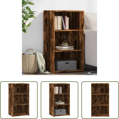 vidaXL Rangement bois - Buffet chêne fumé 50x41x93 cm bois d'ingénierie (1/5)