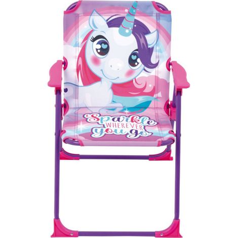 Chaise pliante avec accoudoirs - Licorne (1/5)