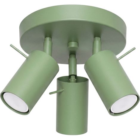 Plafones RING salvia acero 3xGU10 25.7cm Sollux (1/2)