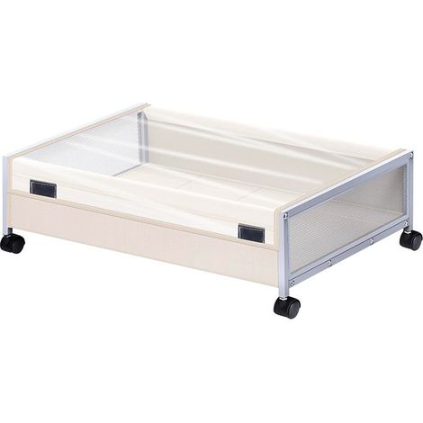 Étagère de rangement pour lit en toile de fer, boîte de rangement sous lit blanche