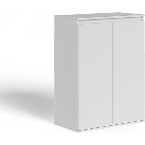 Cassettiera Claus, Bianco, 74 x 99.6 cm con 2 ante, Vicco