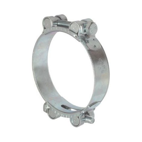 Collier à tourrilon double serrage Diamètre 104 à 113 Acier zingué W1