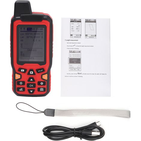 Compteur de surface terrestre de piste de navigation GPS portable ZL‑180, affichage 2,4 pouces, enquête USB (1/5)