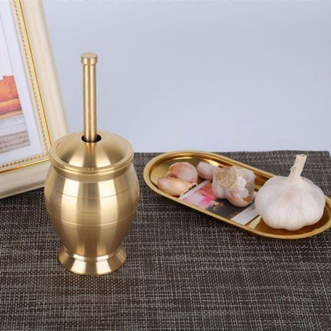 Ensemble broyeur à herbes médicinales, bol sur pied, cadeau, pot à ail, moulin à herbes (1/4)