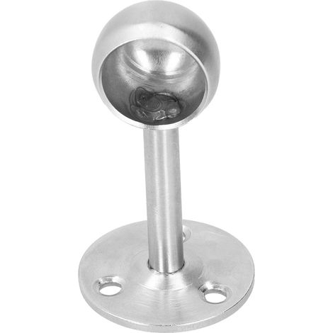 Lot de 6 supports de tringle à rideaux en acier inoxydable à bride, fixation pour tringle de penderie, demi-passage 22 (1/5)