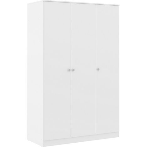 Denver 3 Door Wardrobe - L48 x W175 x H112 cm - White Gloss