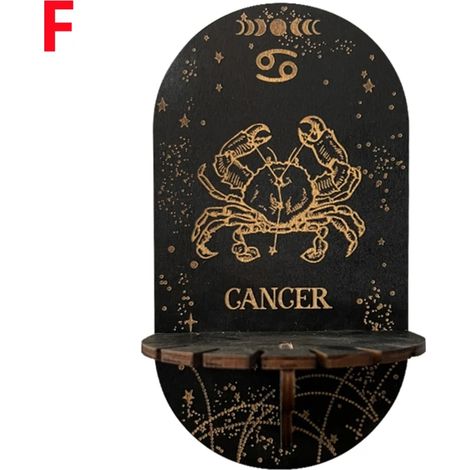 (F) Étagère murale décorative en bois et cristal, support flottant, étagères flottantes, style bohème, décoration murale suspendue (1/5)