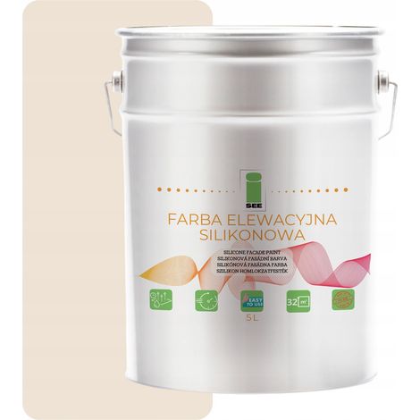 Peinture de façade silicone beige clair 5L, perméable à la vapeur (1/5)