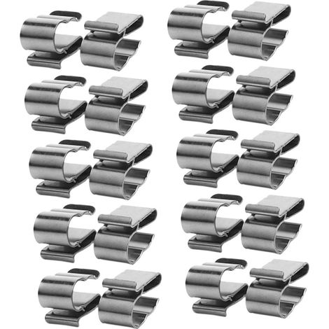 Pince pour Câble Photovoltaïque en Acier Inoxydable, Clips Robustes pour Câble Solaire 6mm² 2 Fils, Lot de 20 Pièces, Fixation Simple et Solide pour Installations Solaires (1/5)